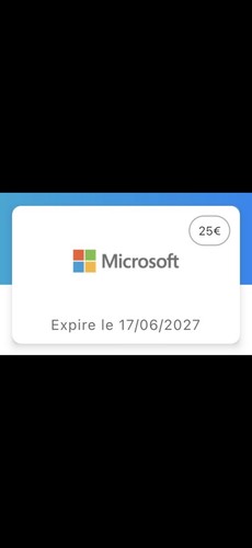 Carte prépayée microsoft - prépayée,